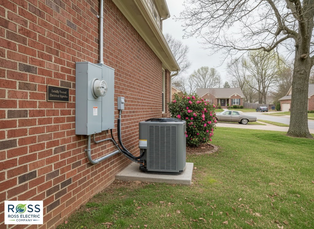 HVAC electrical panel upgrade Millington TN Ross Electric